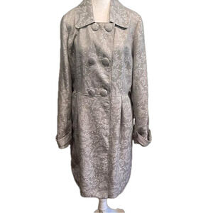 Intuitions L silver/gray lined double breasted lined jacket vintage jacket